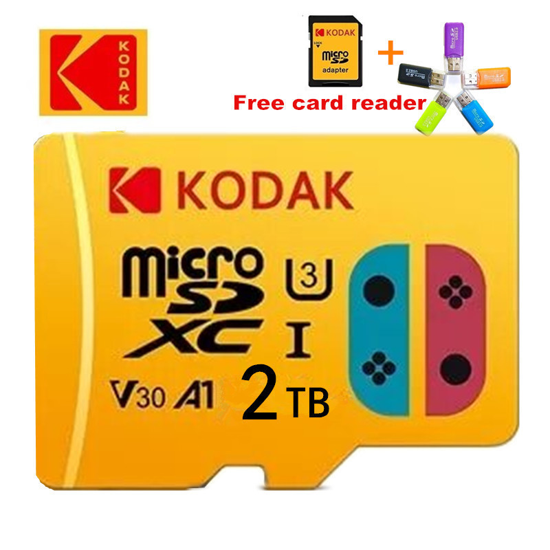 Novo Cartão De Memória Para Jogos Super Kodak De 2 Tb Câmeras De Smartphones NINTENDO Switch Jogo MP4