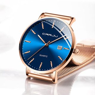 CRRJU Women Watch Marca Original Moda Casual Simples Negócios Desportivos Em Aço Inoxidável 2161 XM em Oferta na Shopee