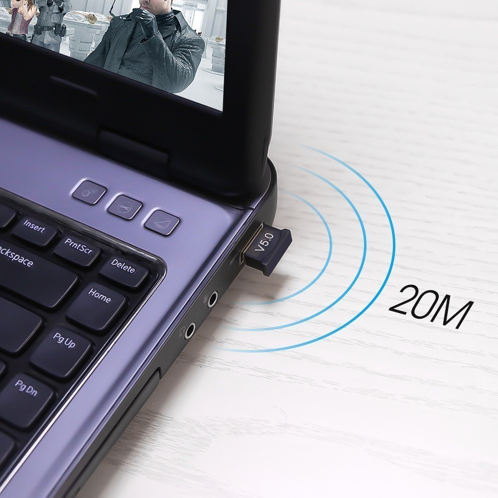 Plug usb Adaptador E Receptor USB Bluetooth 5.0 Transmissor de audio para Notebook — imagem 2 de 2