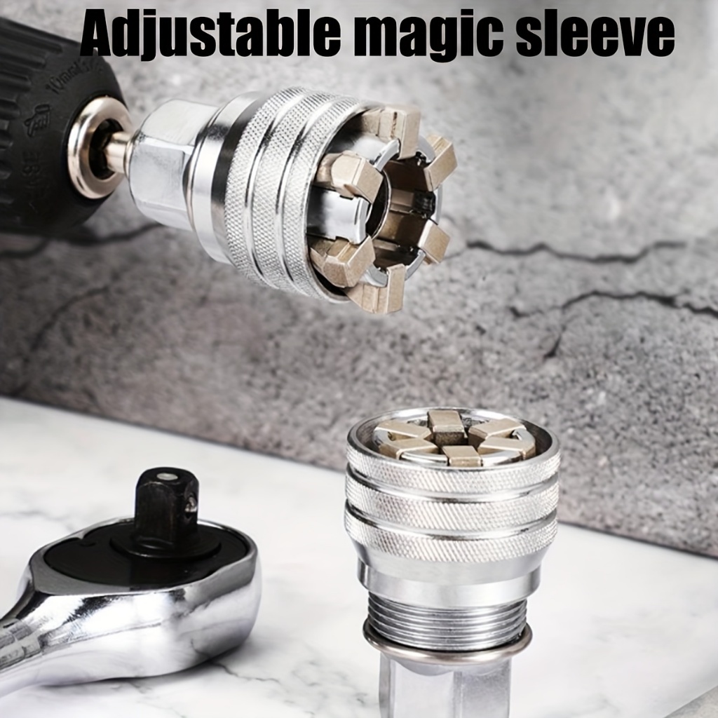 Acoplador universal multifuncional para chave de 3/8". Caixa ajustável 10 - 19mm. Ferramenta de reparo. em Oferta na Shopee