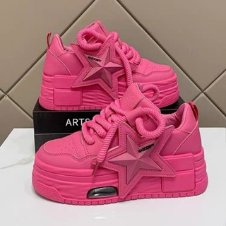 2024 Início Da Primavera Sapatos Femininos De Sola Grossa Novos De Moda casual Com Fundo De Pinho em Oferta na Shopee