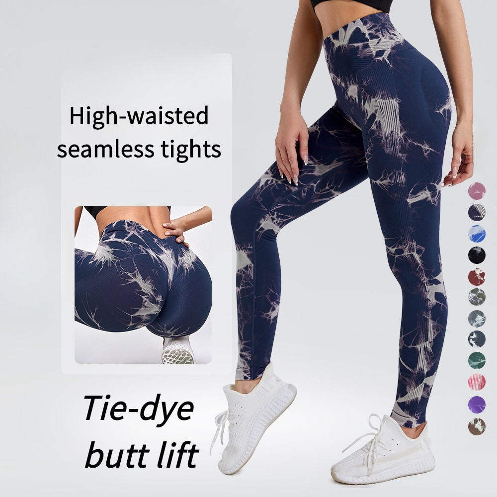 Ready Stock Tie-Dye Stock Tie-Dye calça de ioga calça de ioga calça de ioga calça de ioga calça de …