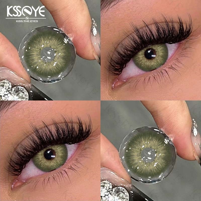 KSSEYE 2Pcs Lente De Contato Dia : 14.2Mm Lentes Myopia Pattaya 1 Ano Cosmético De Beleza