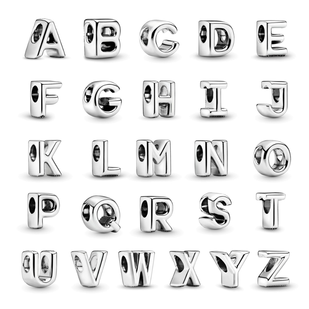 925 prata esterlina 26 letras série charme 925 prata esterlina senhoras pulseira DIY presente de aniversário em Oferta na Shopee