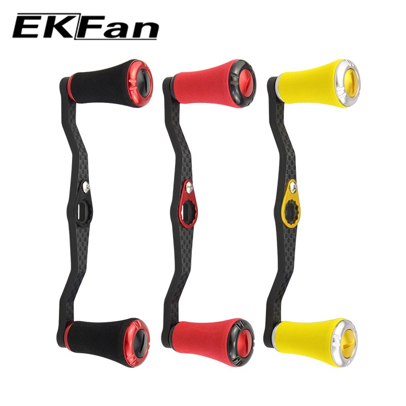 EKFan 120mm carbon fiber Baitcasting fishing reel handle for Shimano daiwa abu 8*5/7*4mm Lure Reel Handle DIY part