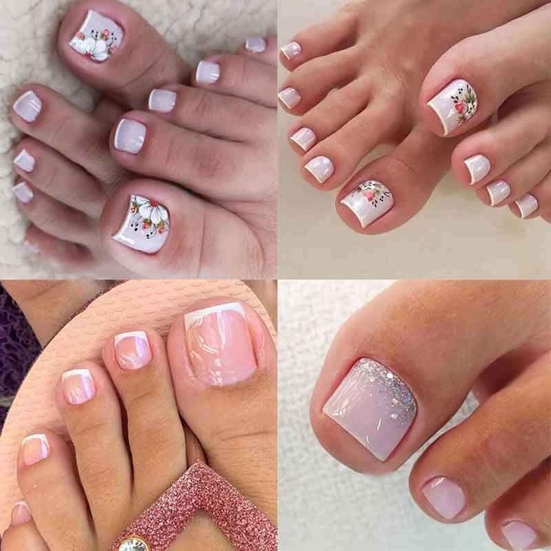 Unhas Decoradas Com Pés Pegajosos Reutilizáveis De 24 Peças em Oferta na Shopee