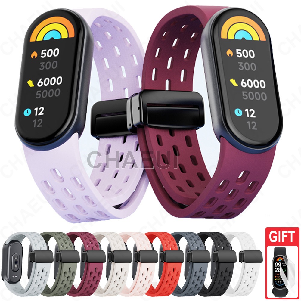 Pulseira De Silicone Respirável Esportiva Acessórios Para Xiaomi Smart Band 10 9 8 / Band 10 Ceramic Edition