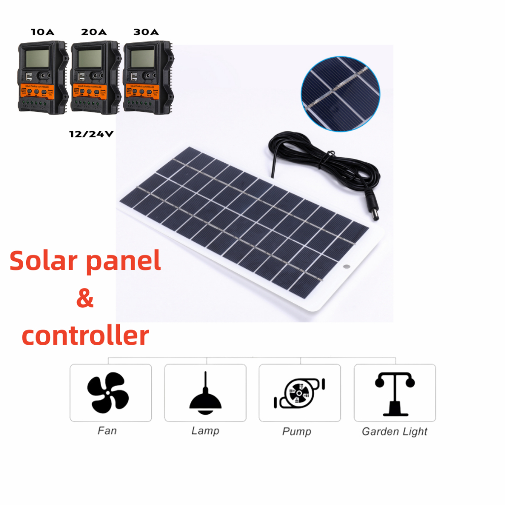 Kit De Painel Solar 12V 35W Carregador À Prova D'água De Bateria Portátil Movido A Energia Ao Ar Livre DIY Células Solar