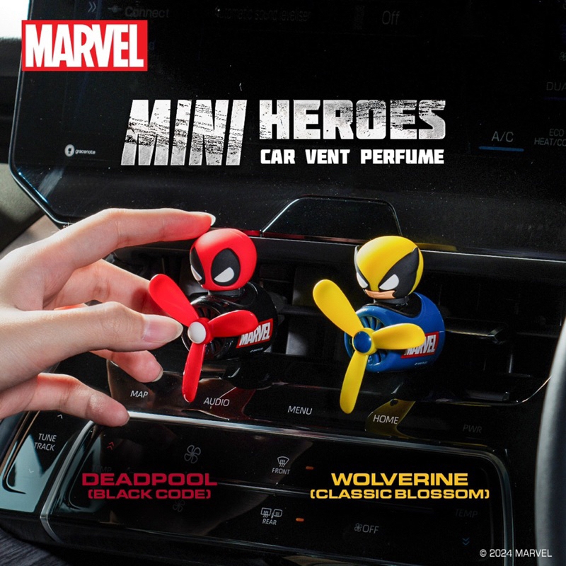 Ambientador De Carro Piloto Homem-Aranha Pikachu Doraemon Saída De Ar Hélice Perfume Série Marvel De Ventilação