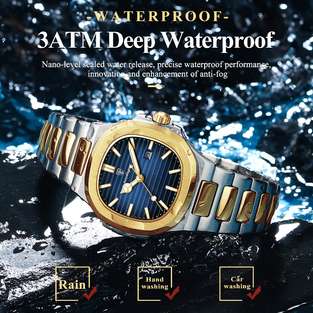 POEDAGAR Relógio Feminino De Luxo Novo Aço Inoxidável À Prova Dwaterproof Água Luminosa Data De Pulso De Alta Qualidade — imagem 2 de 2