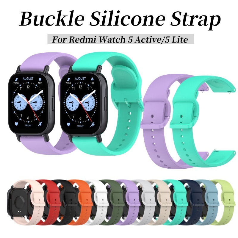 Para Redmi Relógio 5 lite/5 Ativo Silicone Cinta Fivela Pulseira De Substituição 5lite 5active