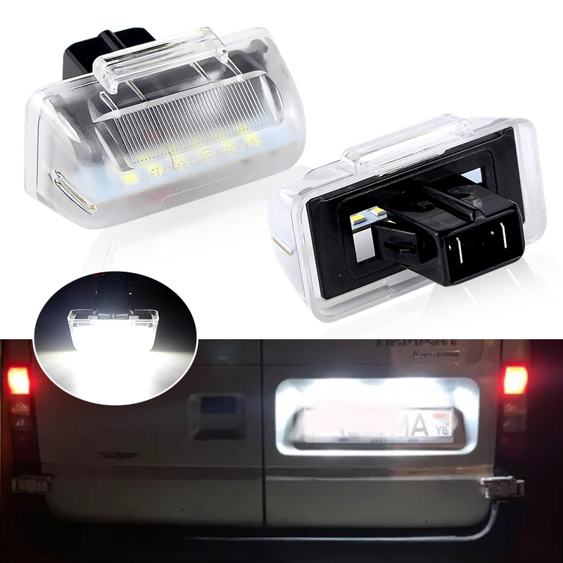 2 Peças Para Ford Transit 1985-1992 12V Branco LED Número Luzes Da Placa De Licença Lâmpadas Super Brilhantes/Tourneo MK