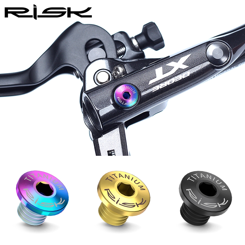RISK Um Todo/Separado Parafuso De Cilindro Do Óleo De Tampa Parafusos Para Shimano Bicicleta Alavanca Freio De Titânio Disko Fixo Hidráulico