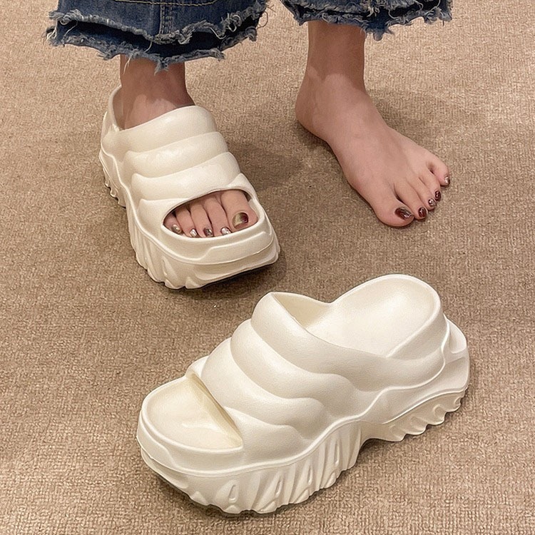 Sapatos Femininos Chinelos De Cunha De Salto Alto Sandálias Elegantes Confortáveis Antiderrapantes Aumentando