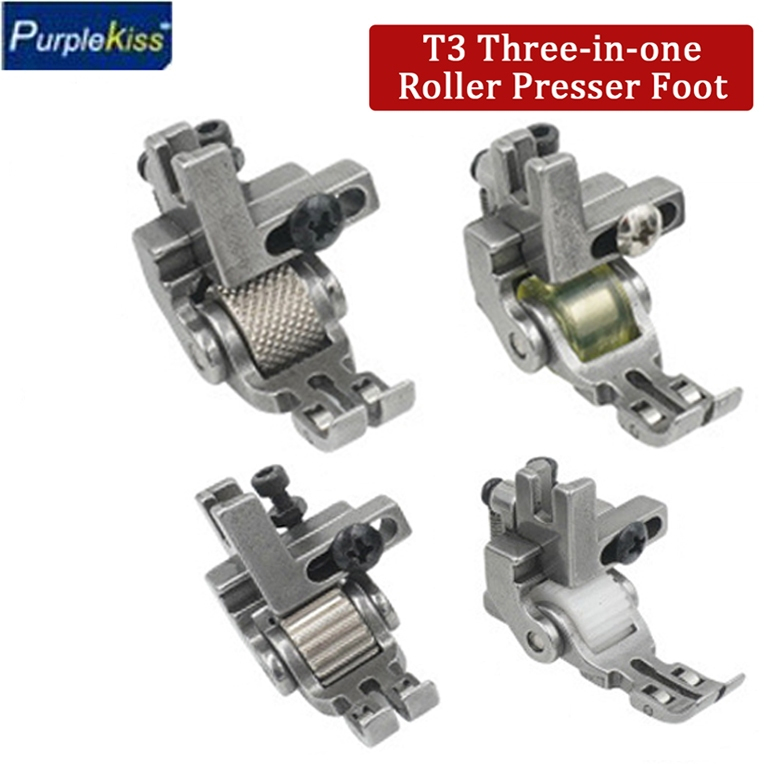 01 Calcador reta T-3R Multifuncional Com Rolete E Regulagem Ziper Tiktok T3 Calcador em Oferta na Shopee