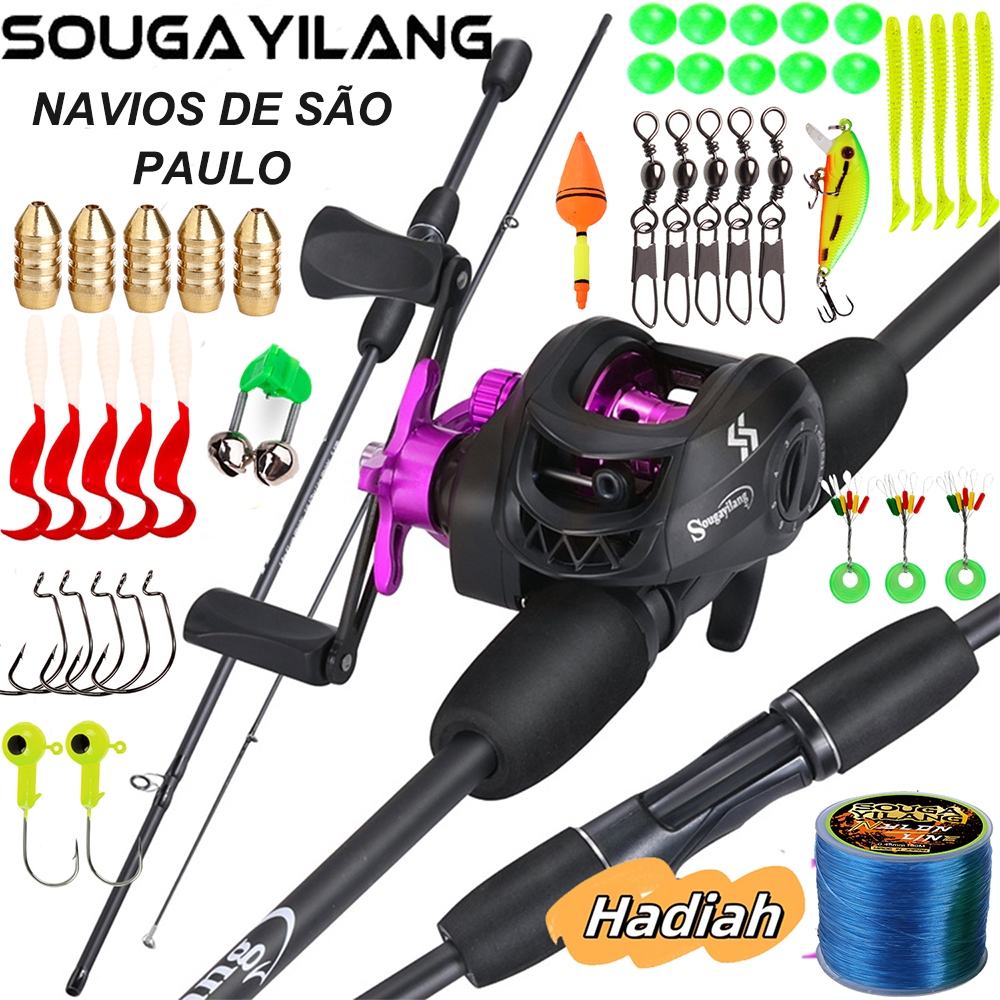 Sougayilang Conjunto Completo De Vara De Pesca , Fundição , 1.8M , 5-10LB , 7.2 : 1 , Carretel BC , Carbono UL