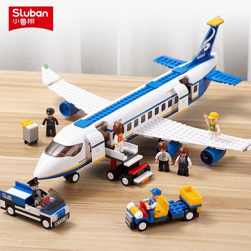 43CM de comprimento Lego blocos de construção avião modelo avião montagem crianças brinquedos educativos DIY menino pres