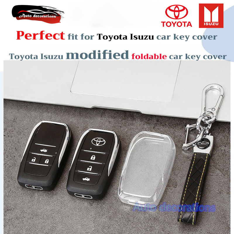 Capa Transparente Para Chave De Carro Isuzu/Toyota Modificada Dobrável Ajuste Perfeito