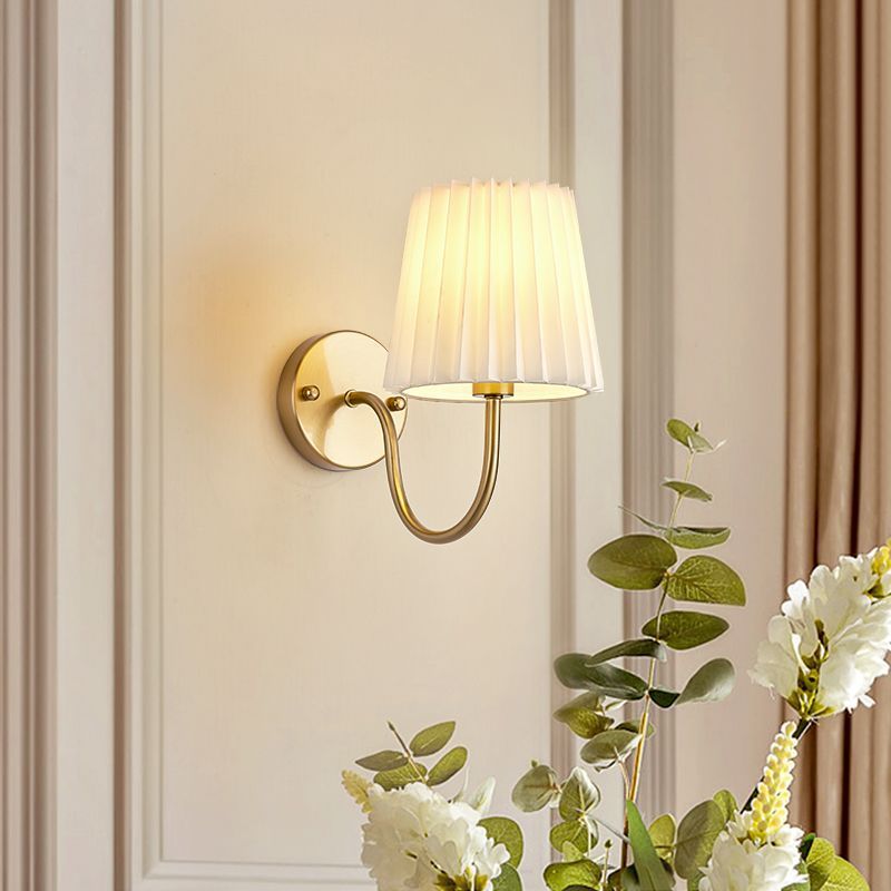 Lampu Dinding Abajur Retrô De Tecido Luminária De Parede Dobras Arandela Interna Sala Arte Em Ferro LED Quarto em Oferta na Shopee