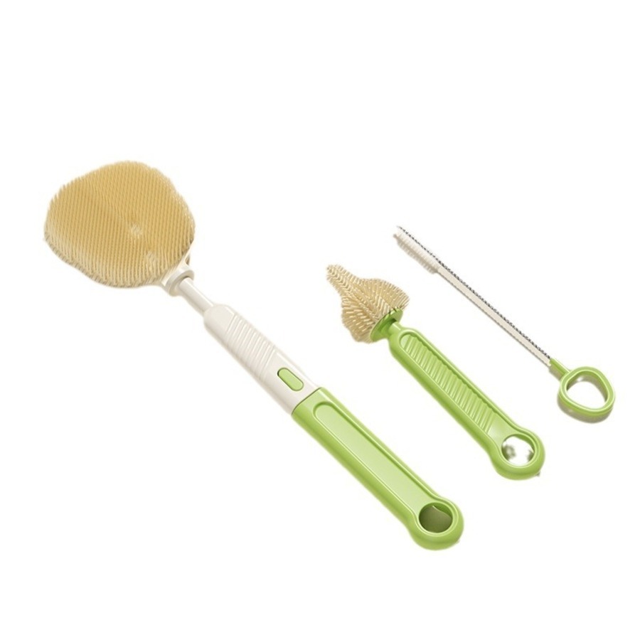 Conjunto de 3 peças de escova para garrafas [cabeça de escova TPR]