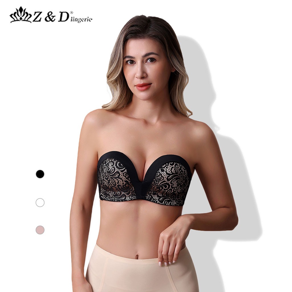 Z&D LIngerie Sutiã Tomara Que Caia Com Bojo E Silicone 6888 em Oferta na Shopee