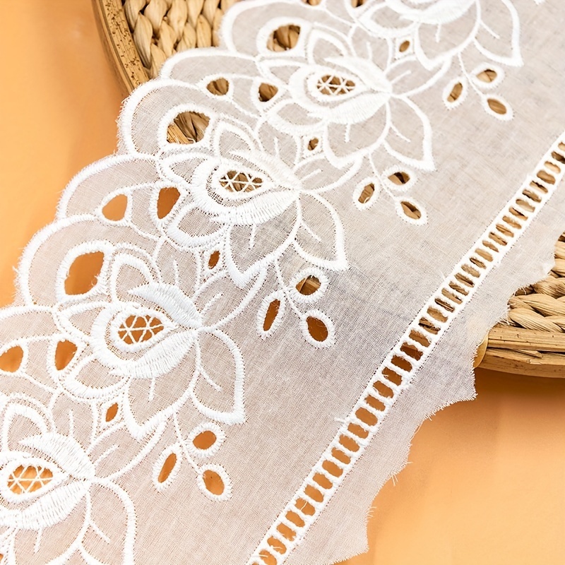 1 Jarda Grande Flor Oca Acessórios De Renda De Algodão , Moda Bordado Oco DIY , Roupas , Sofá , Cortina