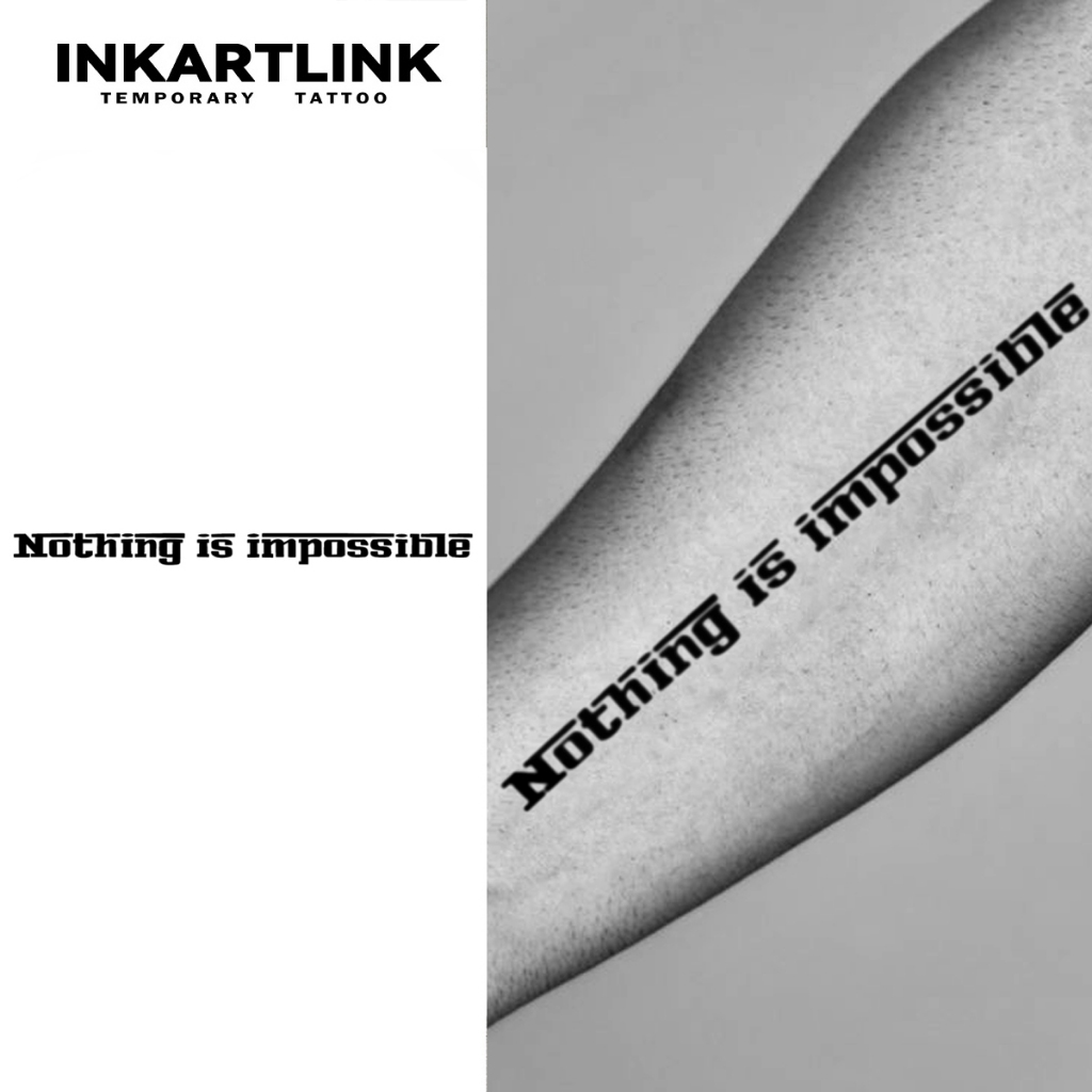 Nada É Impossível Tatuagem Temporária, Dura Até 15 Dias Nova Tecnologia Mágica Adesivo Semi-Permanente à Prova d'Água