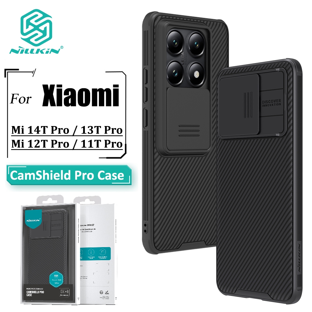 Nillkin Luxo CamShield Caso Xiaomi 14T Pro 13T 12T 11T 12S 11 Lite 12X Câmera Slider Geada À Prova De Choque Capa Traseira - Mobile & Gadgets