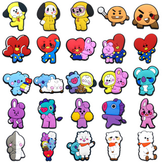 25 Estilos Novos Tênis BTS Encantos Sandálias Pingente Botão Original Sapato Tamanco Pinos Presentes Para Amigos em Oferta na Shopee