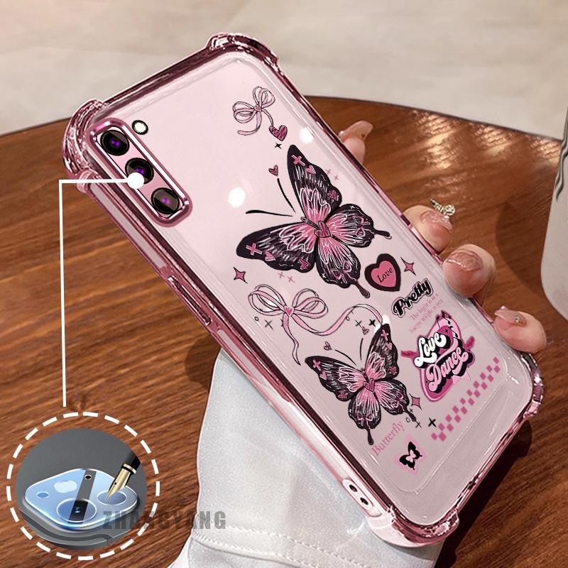 Capa Para Samsung S21 S21 Ultra S21 FE De Telefone anti-Queda De silicone De Quatro Cantos Galvanoplastia Estética Borbo
