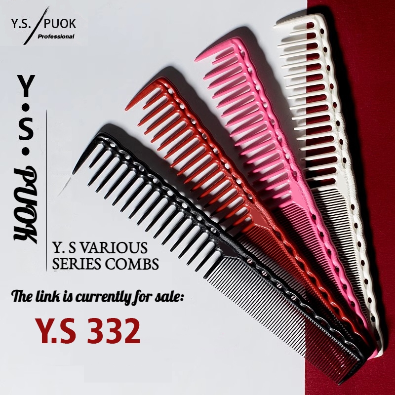 YS 332 Master Barber COMB Pente De Corte Fino Carbono Largo Para Cortar E Modelar Cabelos/PUOK em Oferta na Shopee