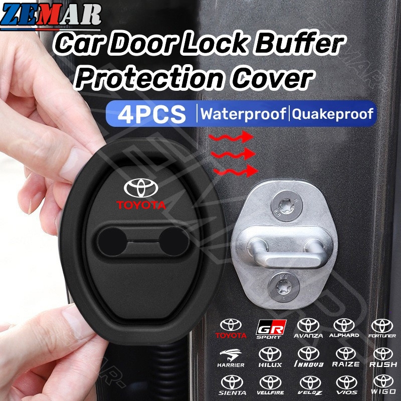 4 Unidades Toyota Silicone Tampa De Proteção Da Fechadura Porta Do Carro Amortecedor Silencioso Acessórios Automotivos P