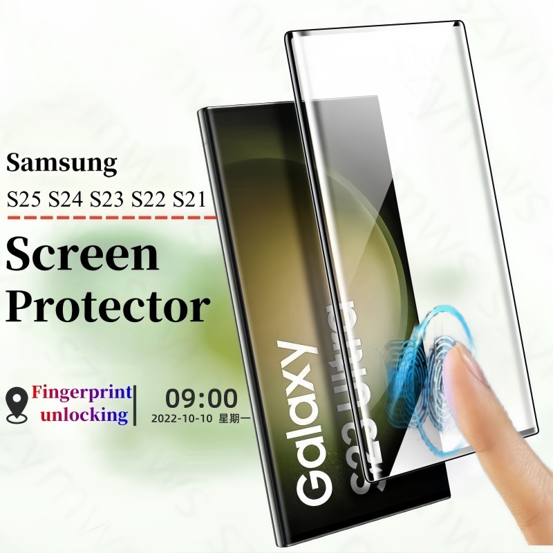 Samsung Galaxy S23/S24/S25/S26 Ultra S26 S25 S24 S23 S22 S21 Plus S25 Edge Protetor De Tela De Vidro Temperado Totalment