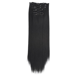 100 % Orgânico Reto Tic Tac Extensões De Cabelo Na Tela 6Telas 60cm 140g em Oferta na Shopee