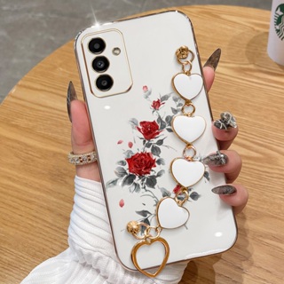 Capa Para Samsung Galaxy A17 M14 M34 M54 M23 M55 C55 F34 F23 5G M13 F13 4G Rosa Vermelha Galvanoplastia De Telefone Anti em Oferta na Shopee