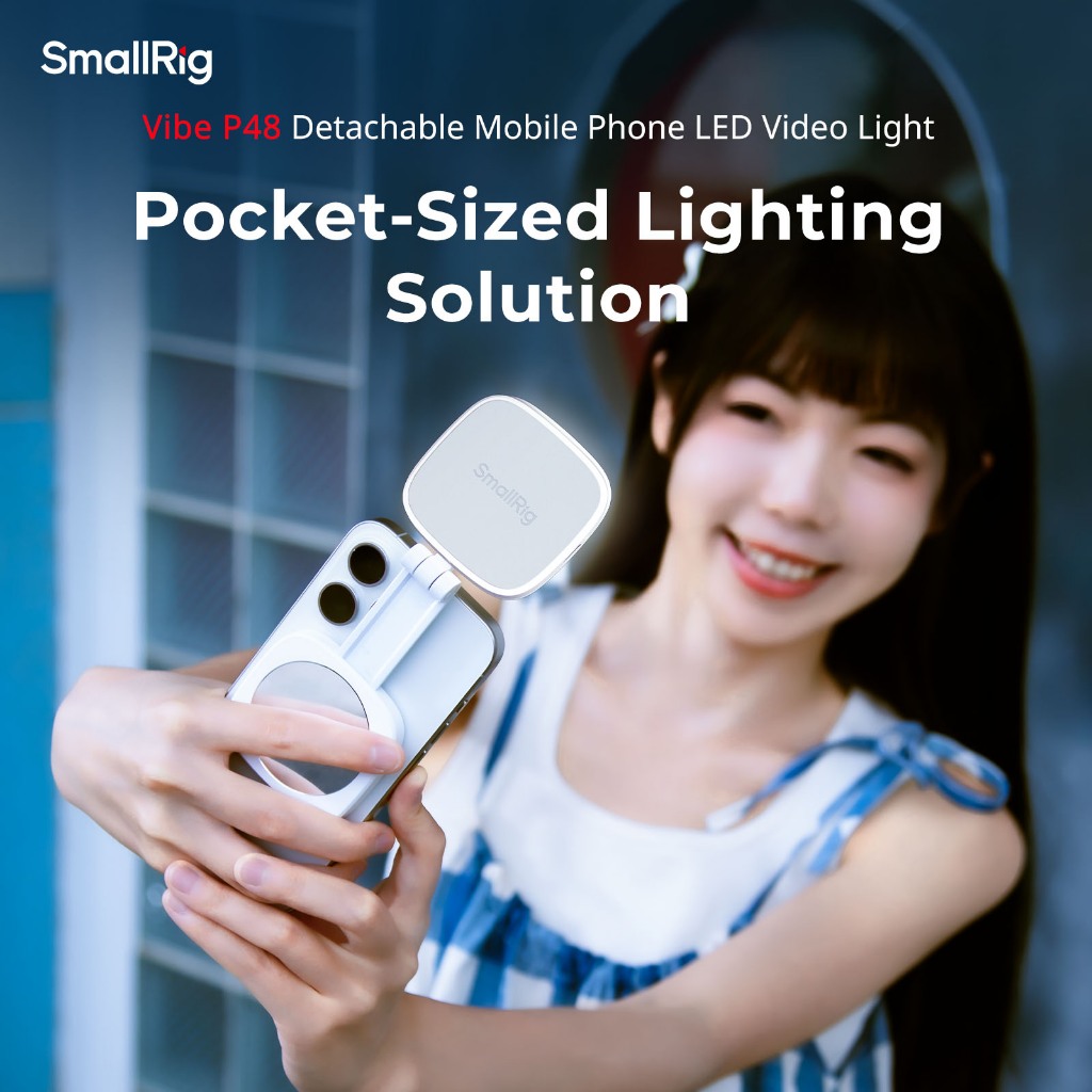 Luz De Vídeo LED Removível Para Celular SmallRig Vibe P48 (Preto/Branco) 4656 4933