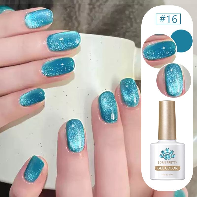 BORN PRETTY 10ml Gel Magnético De Unhas De Gato Polimento UV LED Holográfico Glitter Verniz Embebido Em
