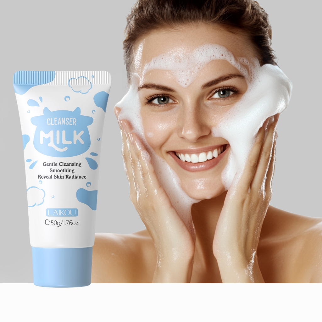 LAIKOU Milk Cleaser Limpeza Suave Pele Brilho Radiance Hidratante Remove Sujeiras 50g - Beauty