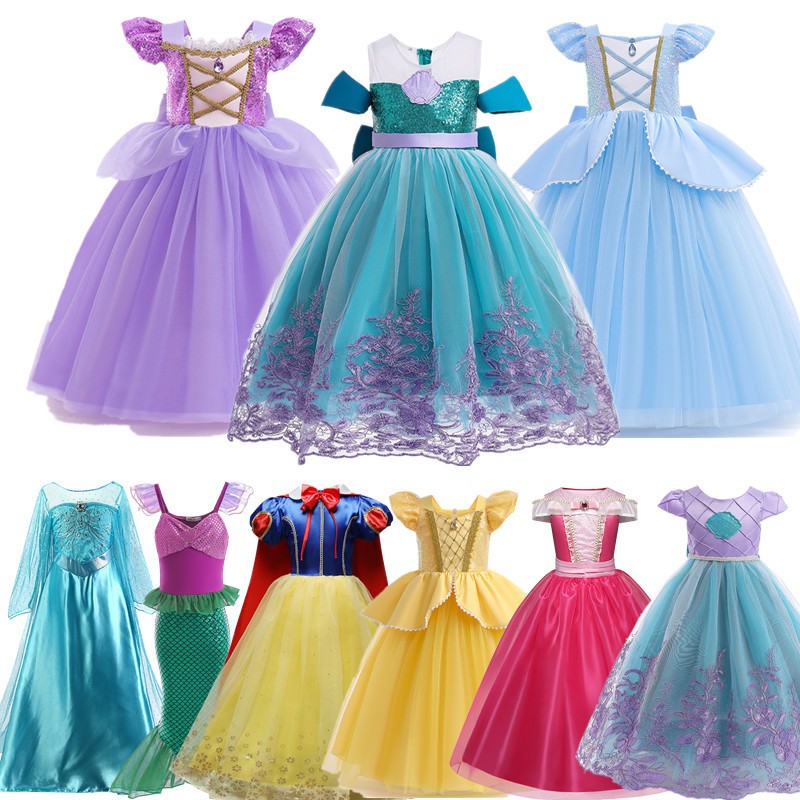 Meninas Princesa Cosplay Traje De Halloween Para Festa Infantil Roupas Encantadoras em Oferta na Shopee