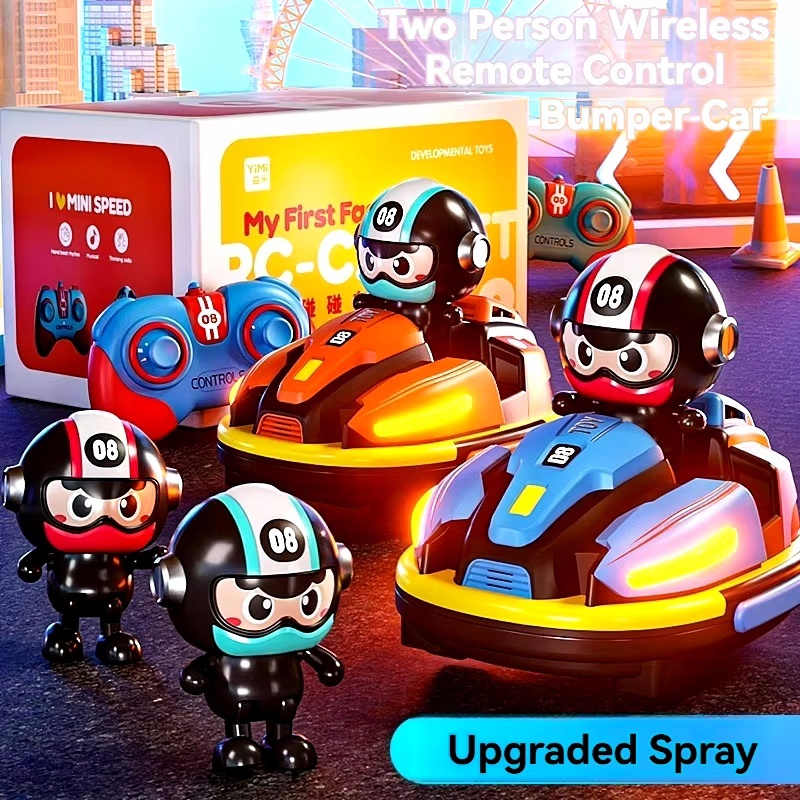 RC Batalha Pára-Choques Carro Brinquedo Para Criança Menino Menina Catapulta Robô Karting Com Música Luz Dão de Natal