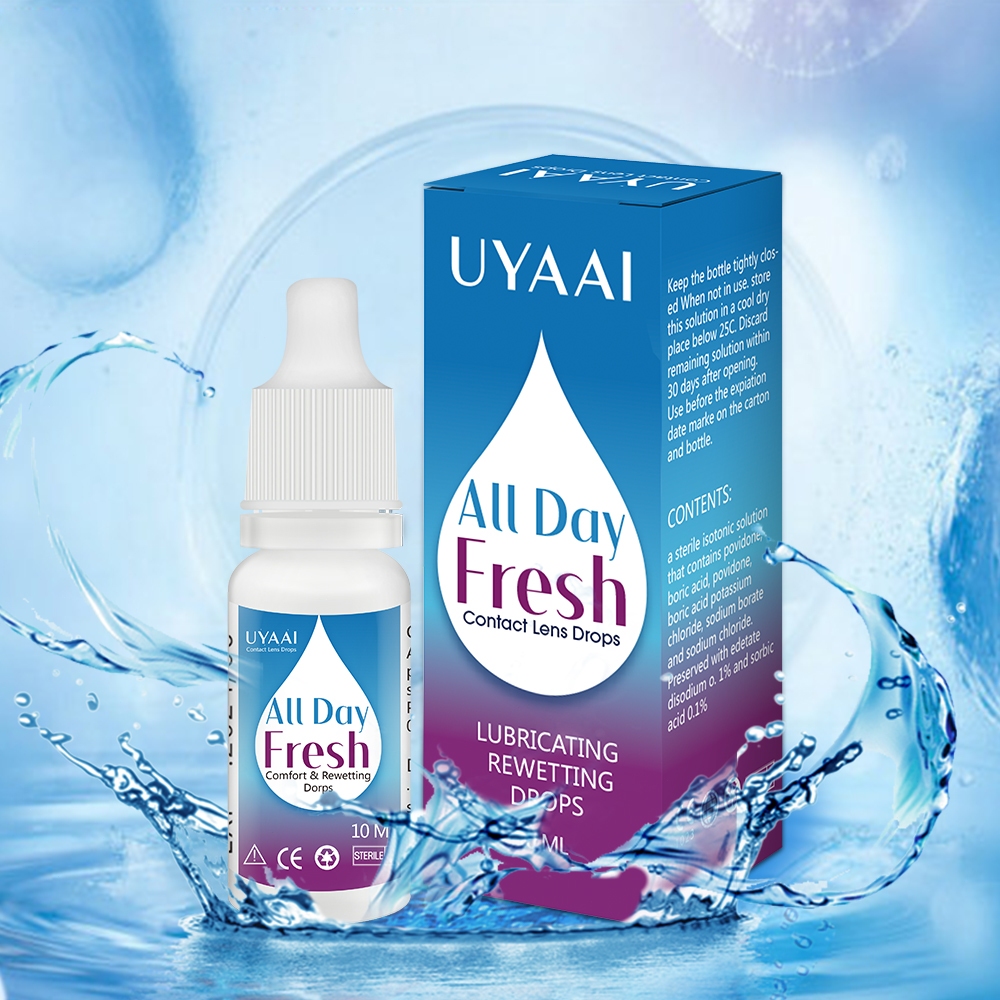 UYAAI Relaxante Colírio 10ml Fresco Limpeza Médica Desintoxicação Dos Olhos Alivia Desconforto Remoção Fadiga Cuidados C