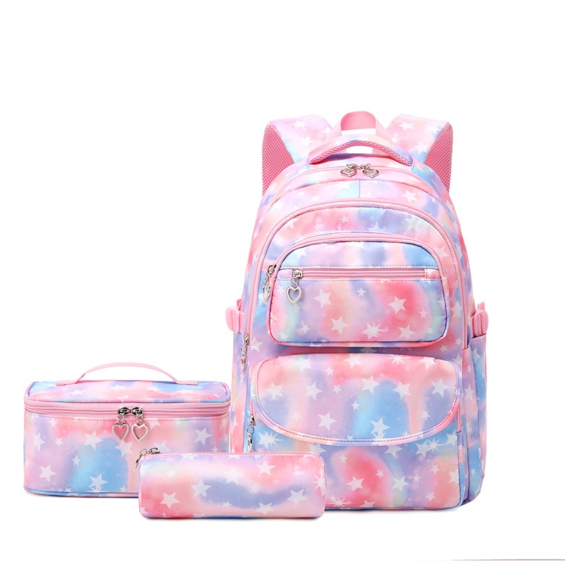 Kit Mochila Infantil Feminina com  Bolsa Lancheira Térmica e Estojo Escolar - Ideal para Menina