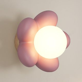 Lâmpada De Parede Moderna Com Flores De Desenho Animado 3D VIMI, Arandela Led Estilo Creme Pastoral, Cabeceira De Quar