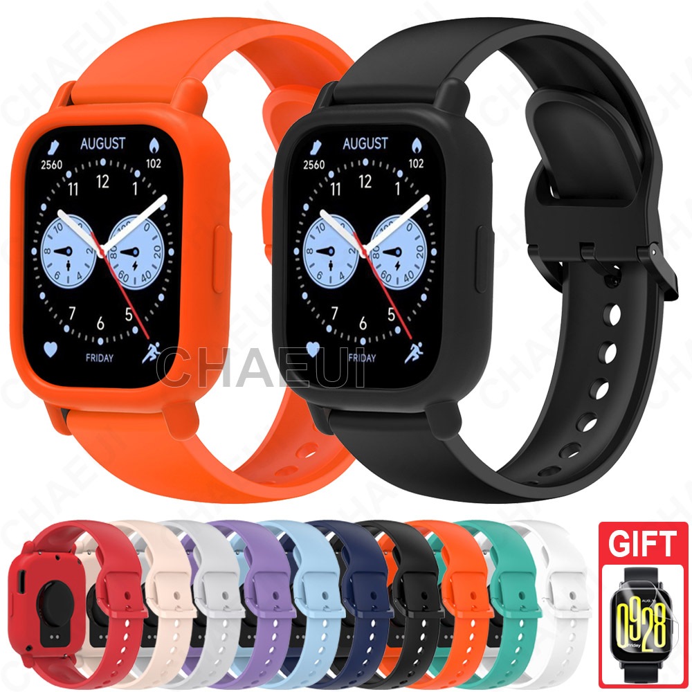 Pulseira De Silicone Com Capa , Acessórios De Moldura Macia Para Redmi Watch 5 Lite / Redmi Watch 5 Active