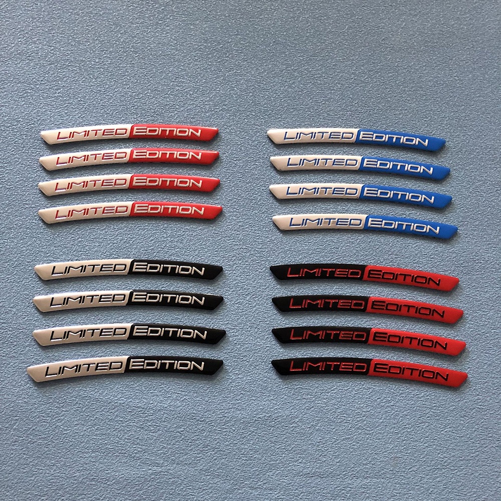 Adesivo de decoração de aro de aço para pneu de motocicleta de carro Versão de edição limitada Adesivo de roda Adesivo d