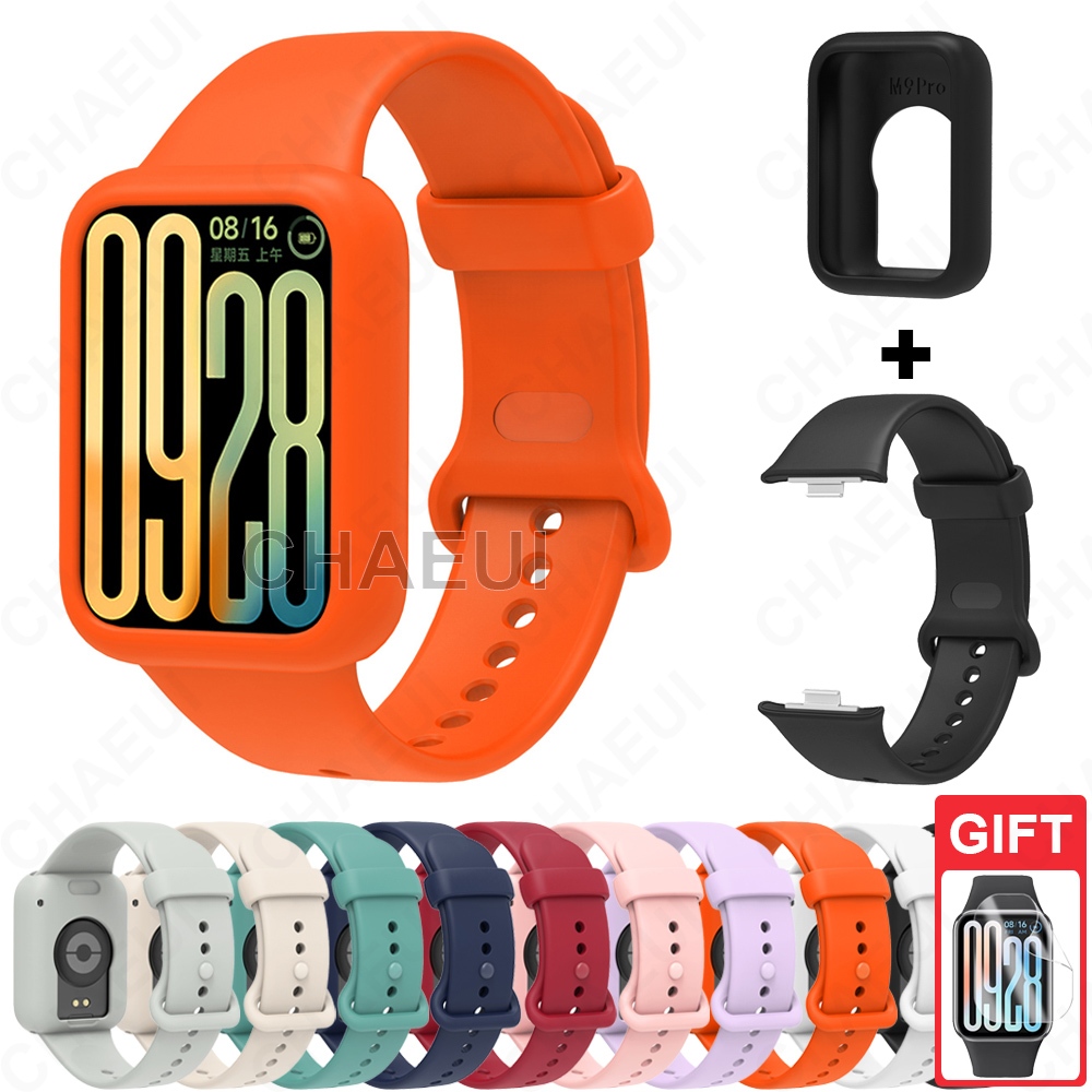 Pulseira De Silicone Com Acessórios De Capa Para Xiaomi Smart Band 9 Pro