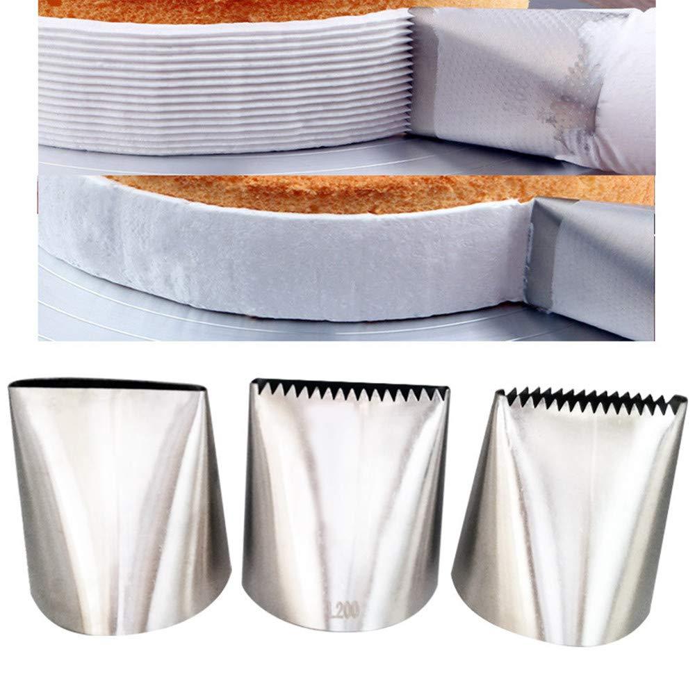 3 Pçs/Set Dicas De Tubulação Para Decoração De Bolo , Bicos De Confeiteiro De Aço Inoxidável Pastelaria Fondant Ferramen