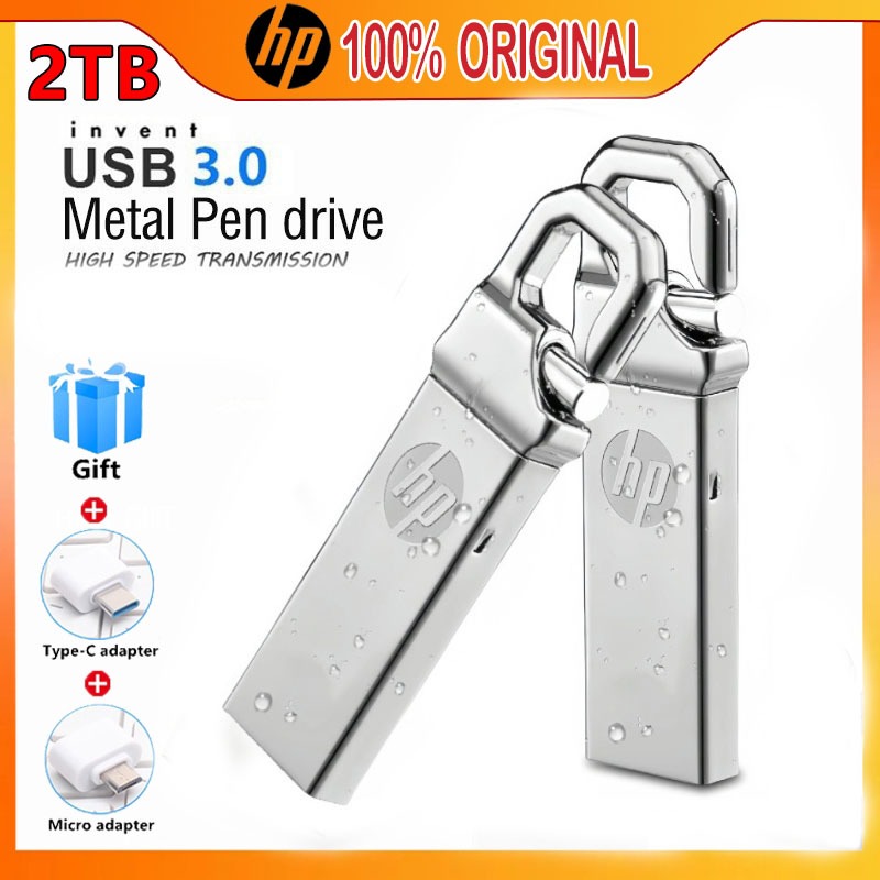 Pen Drive HP 2 Tb USB 3.0 À Prova D'água Perfeito Para Arquivos Grandes Repositório Local