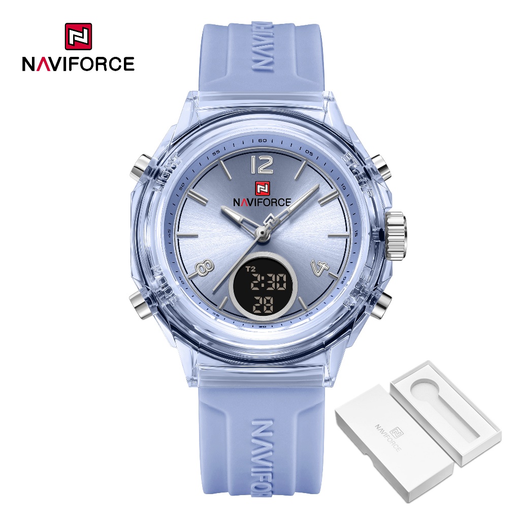 NAVIFORCE 7109 Moda Tendência Multifuncional Luminosa Dual Display Relógio Feminino - Watches