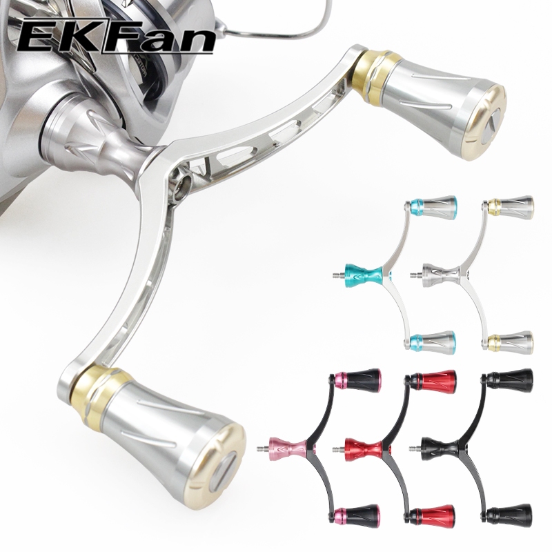 EKFan 115MM Aluminum Alloy Spinning Fishing Reel handle for shimano Screw in type Lure Reel Handle DIY parts